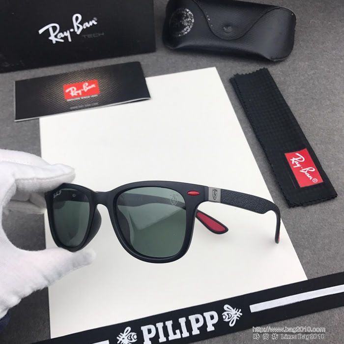 RAYBAN雷朋 RB4195s 雷朋與法拉利合作版 進口寶麗來偏光鏡片 太陽鏡  lly1557